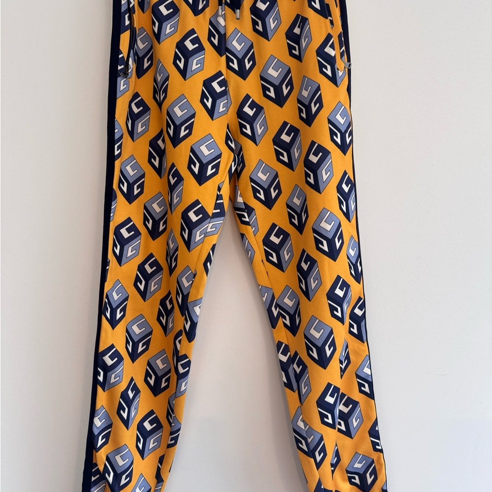 Geometric Pattern Kids Pajamas - Yellow and Blue